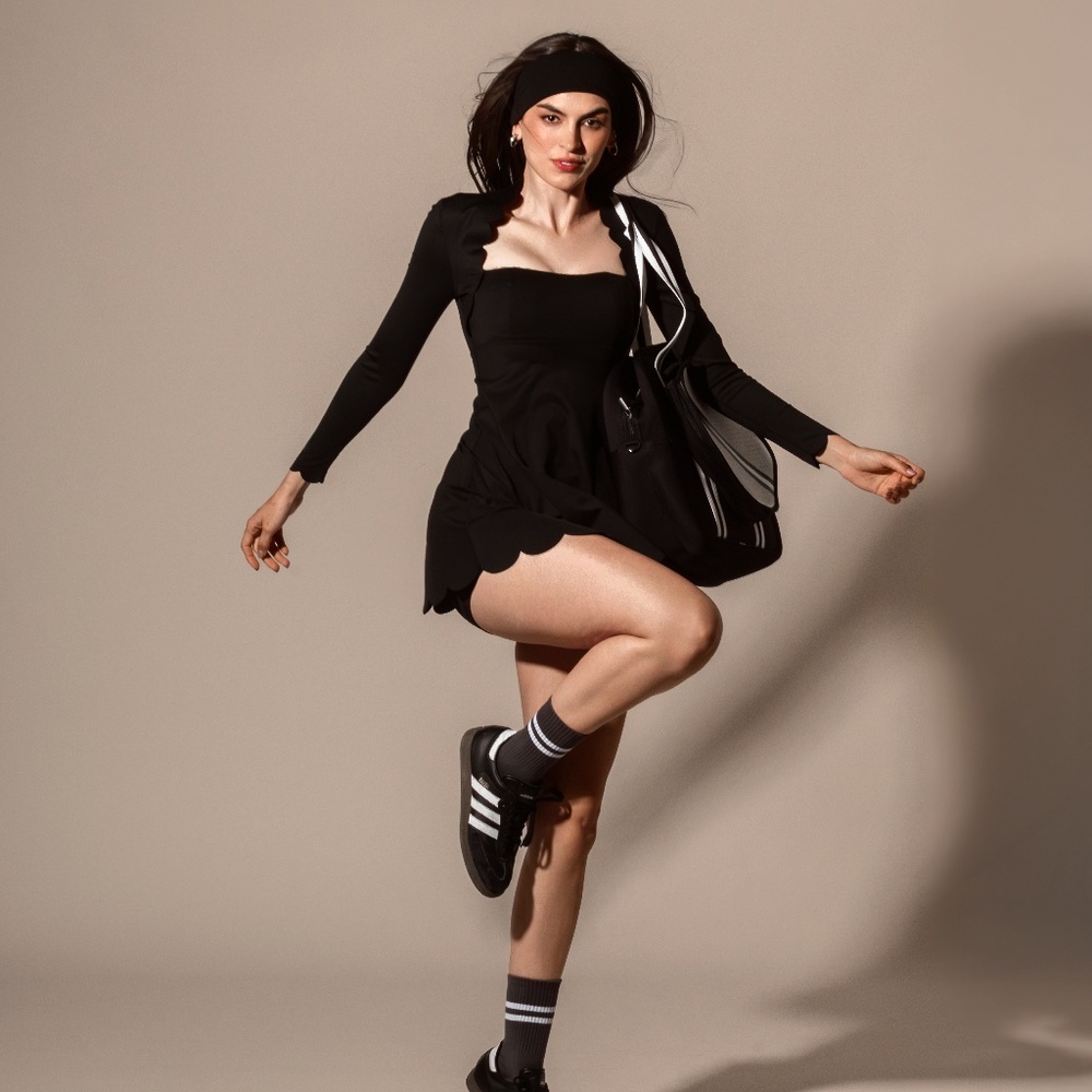Black tennis, padel or pickleball dress